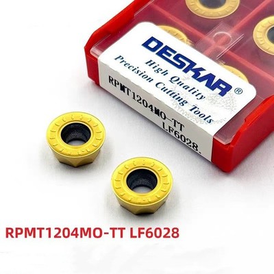 10pcs Deskar CNC milling cutter blade RPMT1204MO-TT LF6028 steel part R6