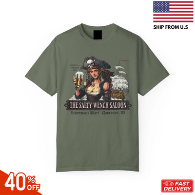 Salty Wench Dive Bar T-Shirt, Lady Pirate Saloon Drinkers Tee, Dive Bar Shirt !!