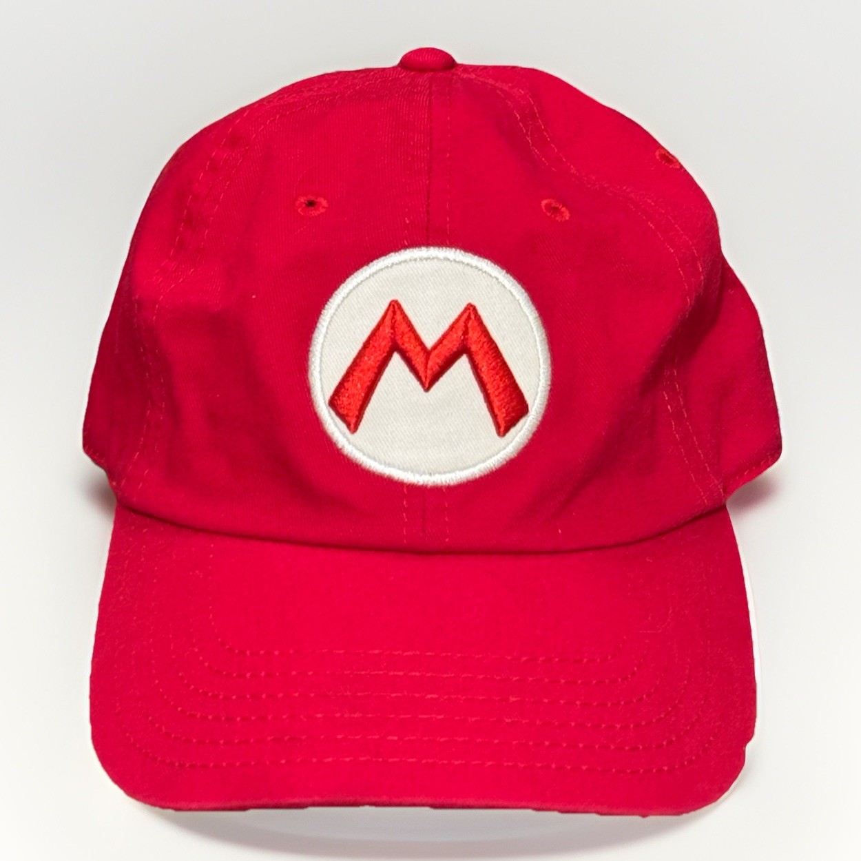 Super Mario Red Hat Nintendo Official Mario M Logo Adjustable Cap