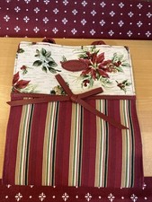 Longaberger Christmas Gift Tote Bag Holiday Stripe