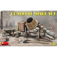 Concrete Mixer Set Kit 1:35 Miniart Kit Diorami -D- Neues Modell