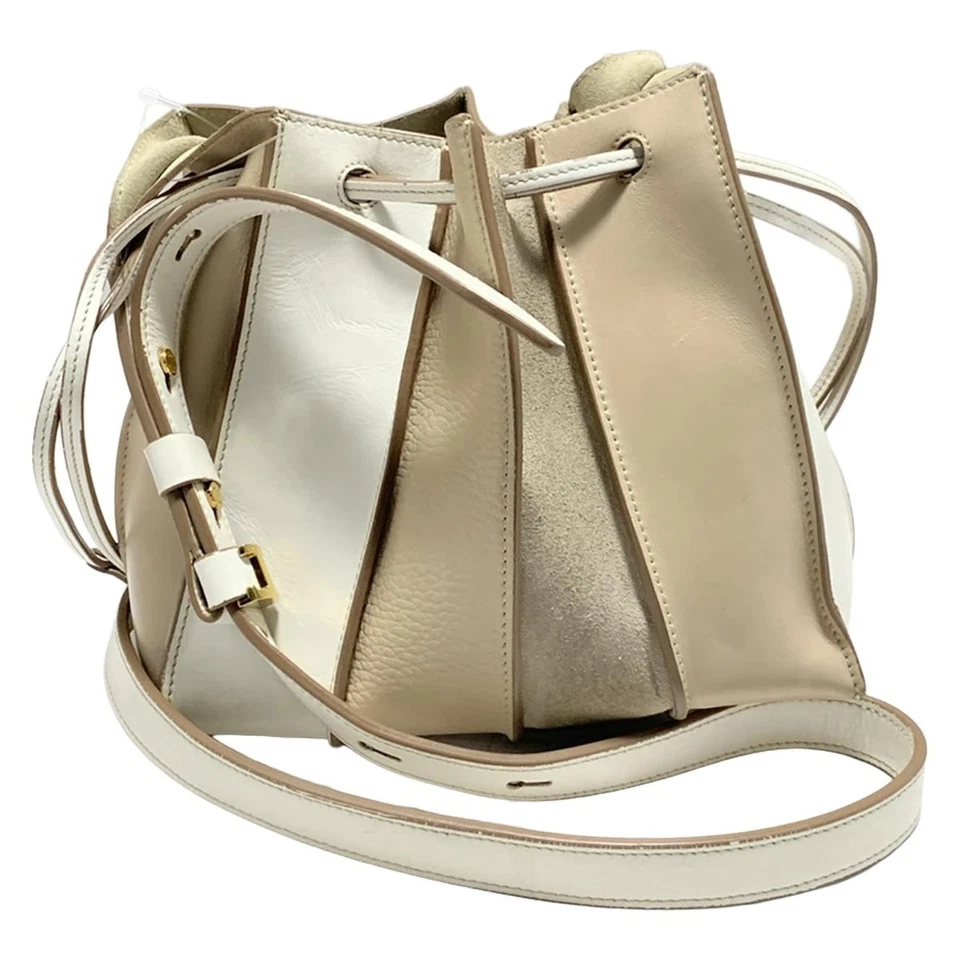 TOD'S наплечная сумка сумочка кожи замши бежевый серый многоцветный подлинный - Изображение 3 из 4