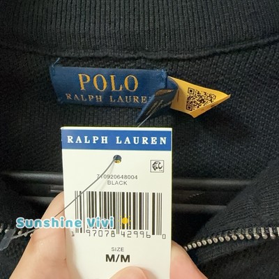 NWT Polo Ralph Lauren Men's Mesh-Knit Cotton Quarter-Zip Sweater
