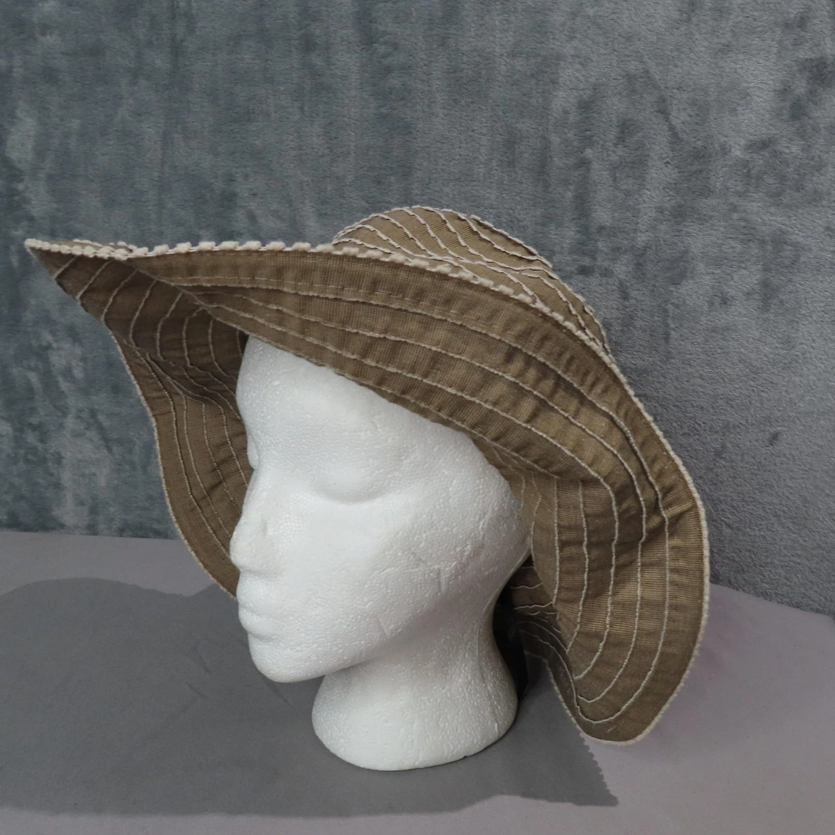 Scala Collezione Tan Brown Paper Straw Sun Hat NWT One Size Scala Packable Paper Braid Sun Hat Visor Tan | Mercari main image 2