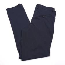 Perry Ellis Portfolio Palmer Blue Check Dress Pants Mens Size 34 X 32