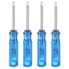 4Pcs SL1.5 Mini Slotted Screwdriver 1.5mm Magnetic Flat Head 45mm Length, Blue