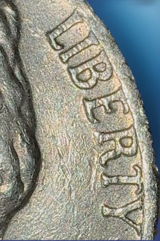 Troquel doble P ERROR 1981, parcialmente lleno como nuevo Mark Jefferson Nickel Foto 3 de 4