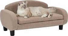 Elevated Cat Sofa Bed Indoor Pet Couch with Removable Cover