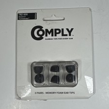 Comply Memory Foam Earbud Tips 3 Pair Universal Replacement, Noise Isolating