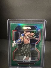 Panini Prizm WWE Jey Uso Green Prizm #123 SmackDown Sports Trading Card 2022