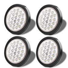 4 Inch Round 24 Led Reverse Backup Tail White Lights Trailer Truck 24v 2 Pack