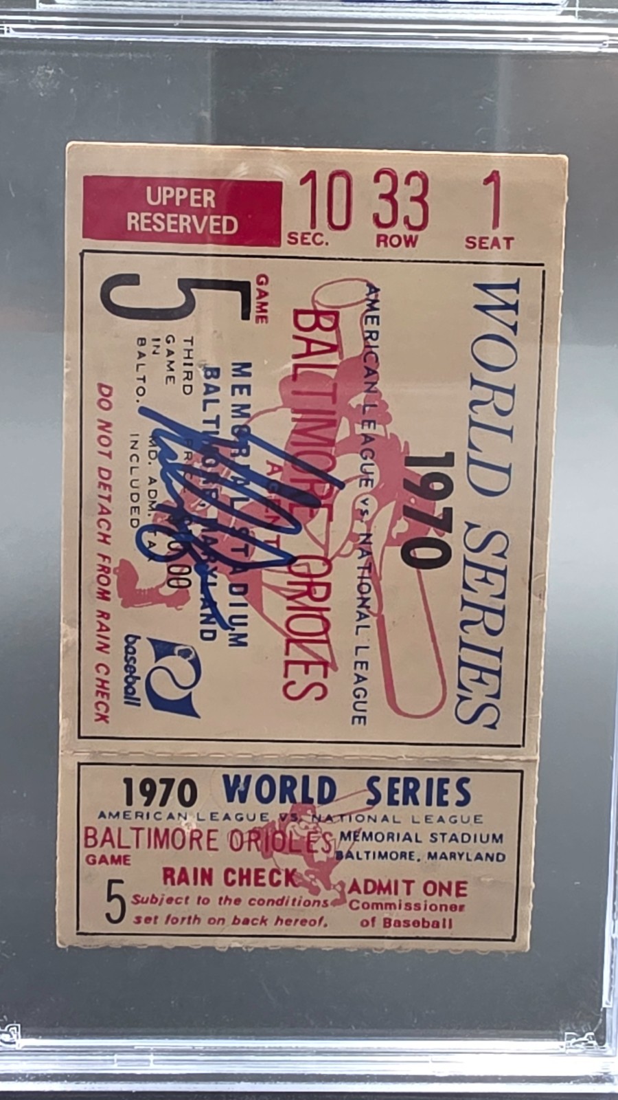 🔥 Nolan Ryan Signed 1970 World Series Ticket ⚾️ PSA 10 Auto 💎 Mets HOF RARE 🔥 view 4
