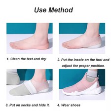 Invisible Height Increase Insoles Silicone Heel Lift Shoe Inserts Pads Men Women