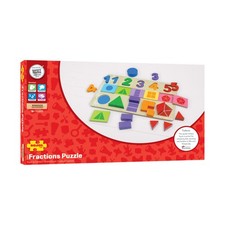 New - Bigjigs Toys Wooden My First Fractions Puzzle - Ages 3  1 players