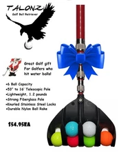 Talonz golf ball retriever / telescopic 16ft / holds up to 6 balls