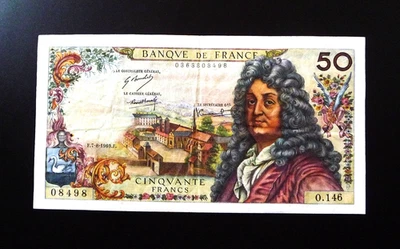billet de 50 francs RACINE 7/8/1969 - Photo 1/2