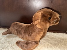 DESTINATION NATION BROWN SEAL SEA LION Stuffed Animal PLUSH SOFT EUC