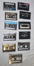 lot of 11 Used Chrome Audio Cassette Tapes, Type II 90 Min, mix Brand