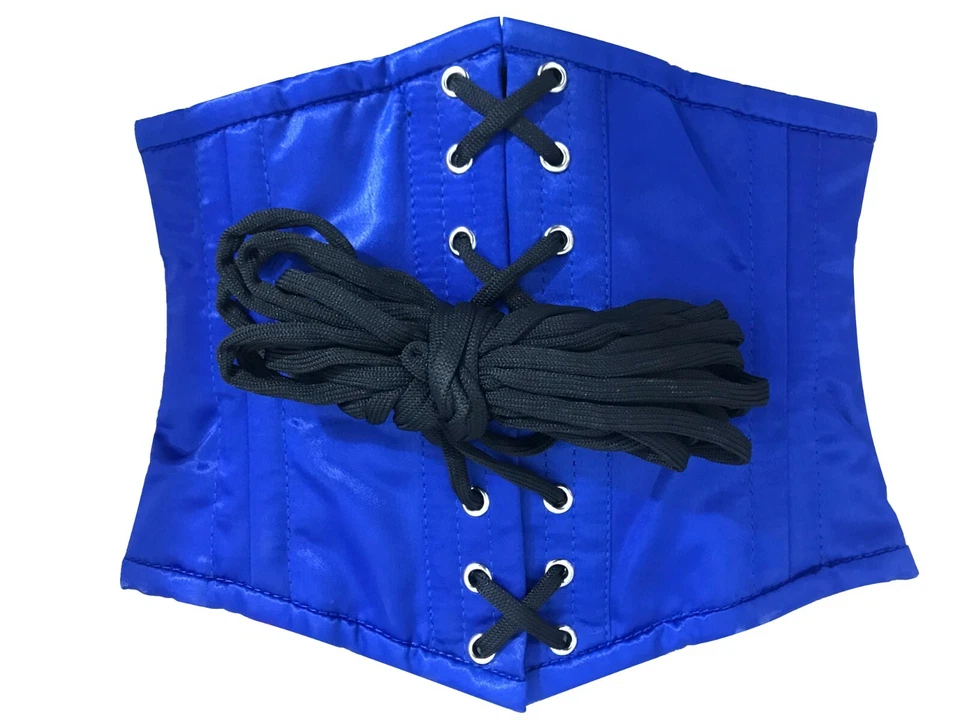 Damas Corsé Cintura Cubierta Modelador 100% Acero Deshuesado Satén Mujeres Cintura Entrenadores Foto 2 de 3