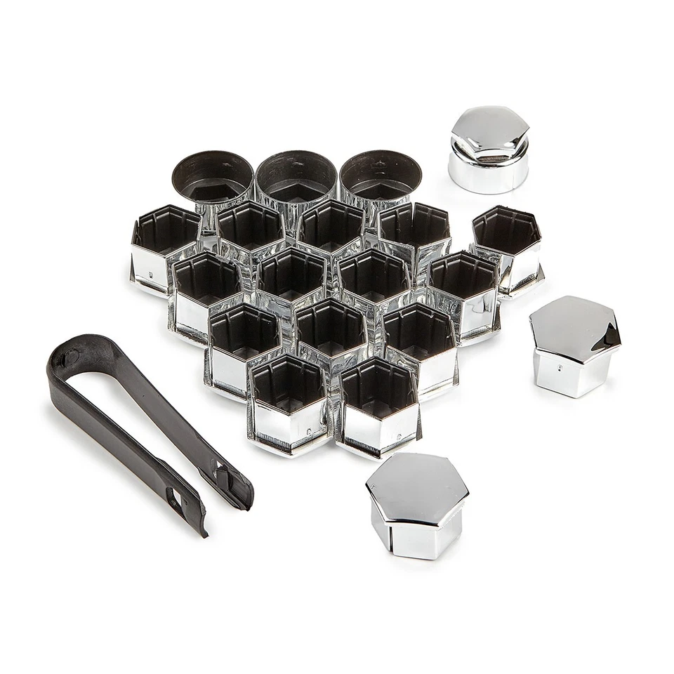 Cubiertas de tuerca de rueda Peugeot plateadas para 207 207cc 207sw 208 3008 306 307 308 20x17mm Foto 4 de 4