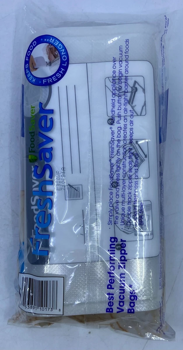 FoodSaver FreshSaver Quart Size 950 mL Vacuum Zipper Bags 8 Count