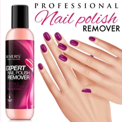 REVERS COSMETICS Professional NAIL POLISH REMOVER Acrylic False Nails Varnish Acetone FREE 100ml