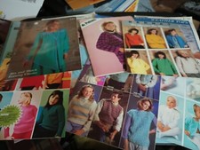 Lot of 40X Vintage Assortment of Crochet and Knitting Leaflets  Pattern Lot 37