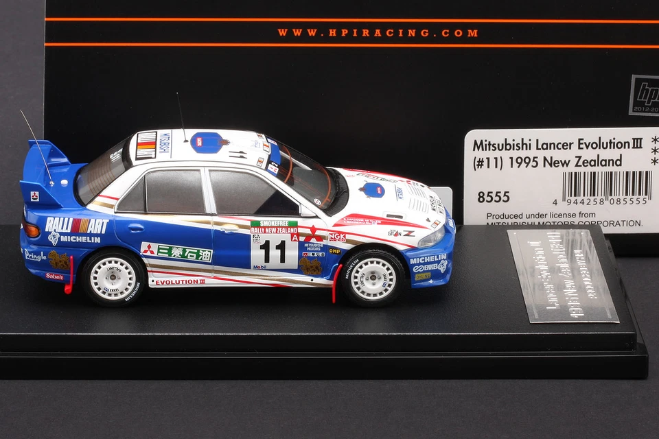 Lancer Evo III #11 1995 Rally New Zealand Makinen -- HPI #8555 1/43 - Imagem 4 de 4