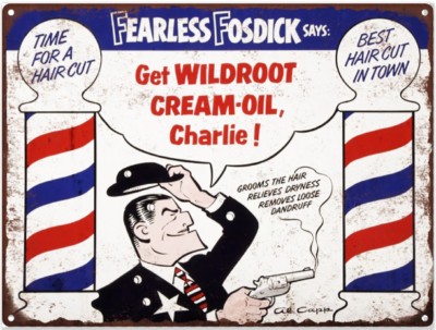 Fearless Fosdick Wildroot Barber Shop Metal Sign Ad Repro  9x12'' 60220
