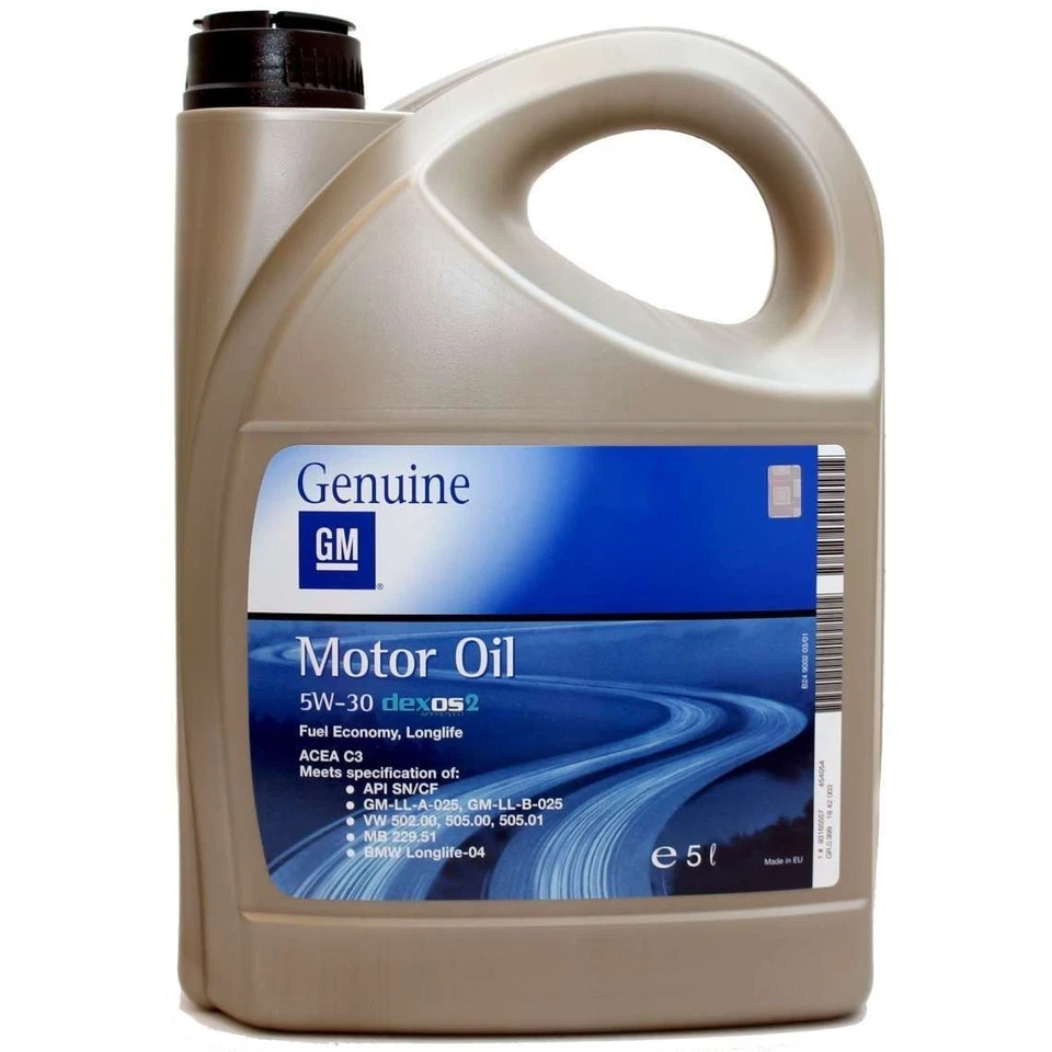 5 LT Olio Motore Originale GM OPEL Dexos2 5w30 Acea C3 MOTORI BENZINA E DIESEL