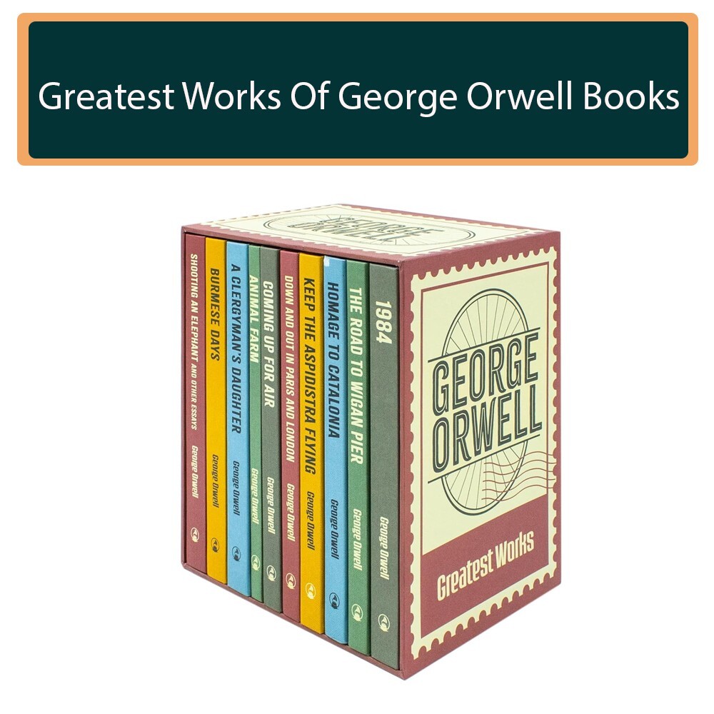 Greatest Works Of George Orwell 10 Books Hardback Collection Set Animal Farm