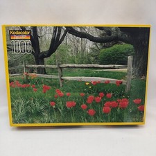 Kodacolor Dogwood and Fence 1000 PC 18" X 26" Jigsaw Puzzle Sealed