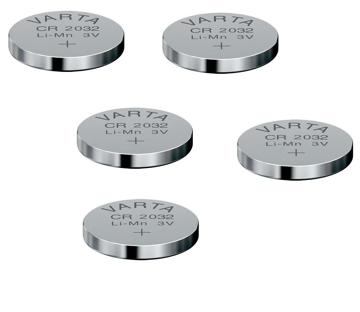 Thumbnail - 5 X Varta Cr2032 3v Batterien Knopfzellen Knopfzelle Frische