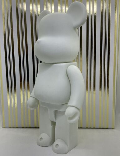 Bearbrick 400% Building Block Bear Violence Bear White Model DIY Paint Medicom - Picture 1 of 2