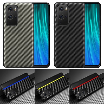Für OnePlus 9 Pro Smart Phone Leder Kohlefaser Hülle Tasche Stoßfest Case Cover