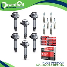 6 Ignition Coil & 6 Motorcraft Platinum Spark Plug for Ford F-150 2015-2017 3.5L
