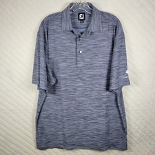 Footjoy Polo Shirt Men's Large Gray Stretch Heather Stretch Golf Performance L
