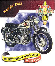 Poster 1962 Bsa A10 Super Rocket Big Val Vintage 25x22 British