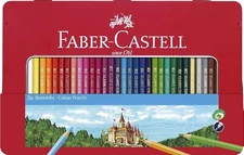 Faber-Castell Classic Colored Pencils Tin Set, 36 Vibrant Colors In Sturdy Metal