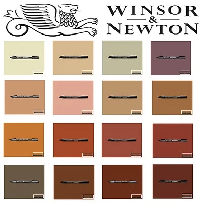 Winsor & Newton Promarkers Pens Earth Brown Markers Art Drawing Letraset Student