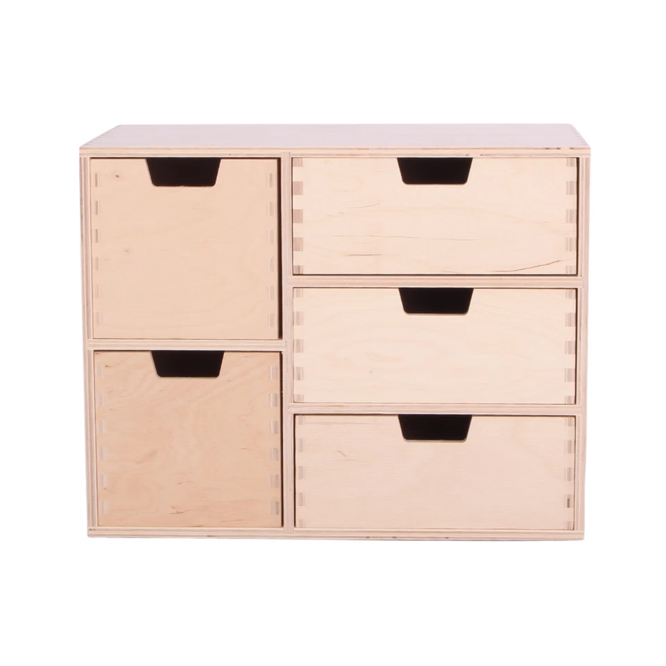 Holzschublade | Mini-Kommode mit Ablage für Kleinteile | 5 Schubladen - Bild 2 von 3