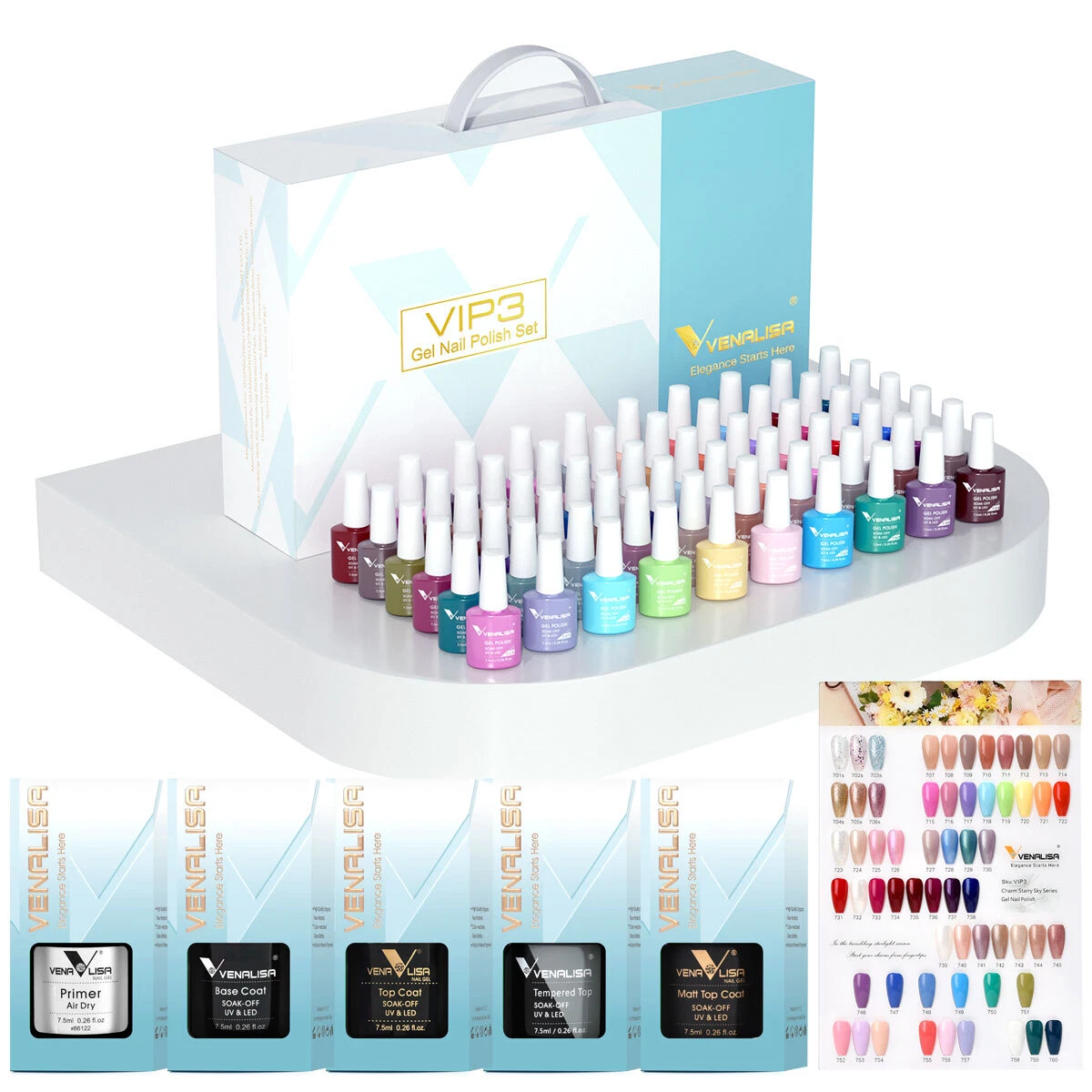 7.5ml Nail Gel Polish Set Glitter Colors Gel Professional Nail Art Gel Polish
Opens in a new window 