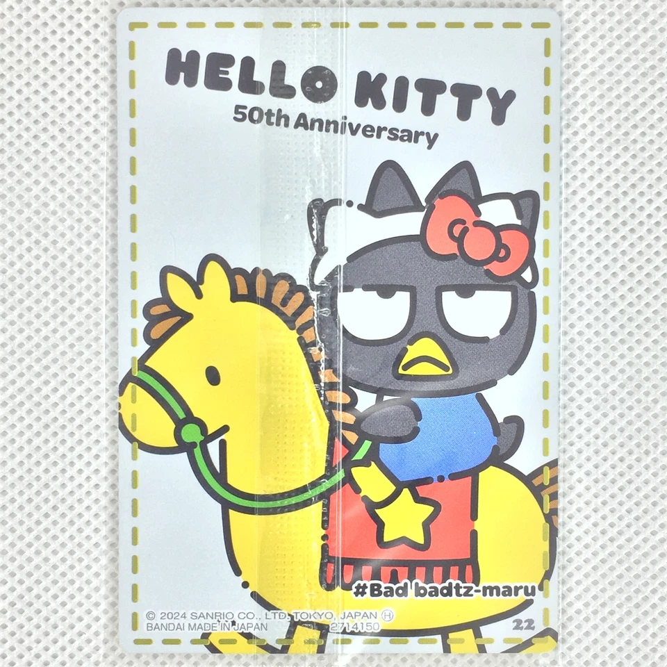 Sanrio Characters Wafers 5 No.22 Bad badtz-maru Sealed Bandai 2024 Japan - Image 2 of 4