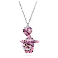 Alice in Wonderland pendant Cat, Pink, Rhodium plated 5682809