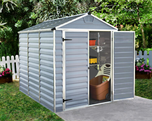 Outdoor Garden Storage Shed SkyLight And Shelf Kit Polycarbonate Aluminium Frame