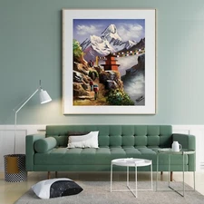 Mt. Everest, Abstract Art of Mountain, Best for Office and Home Decoration