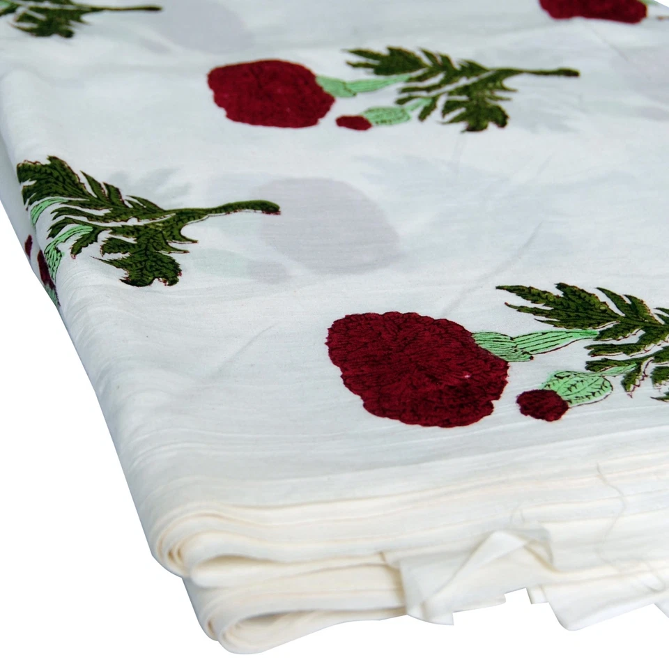 10 ярдов индийской хлопчатобумажной ткани ручной работы с принтом санганери для бега вуаль - Изображение 4 из 4