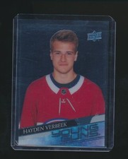 HAYDEN VERBEEK 2020-21 UPPER DECK YOUNG GUNS CLEAR CUT RC PARALLEL #714