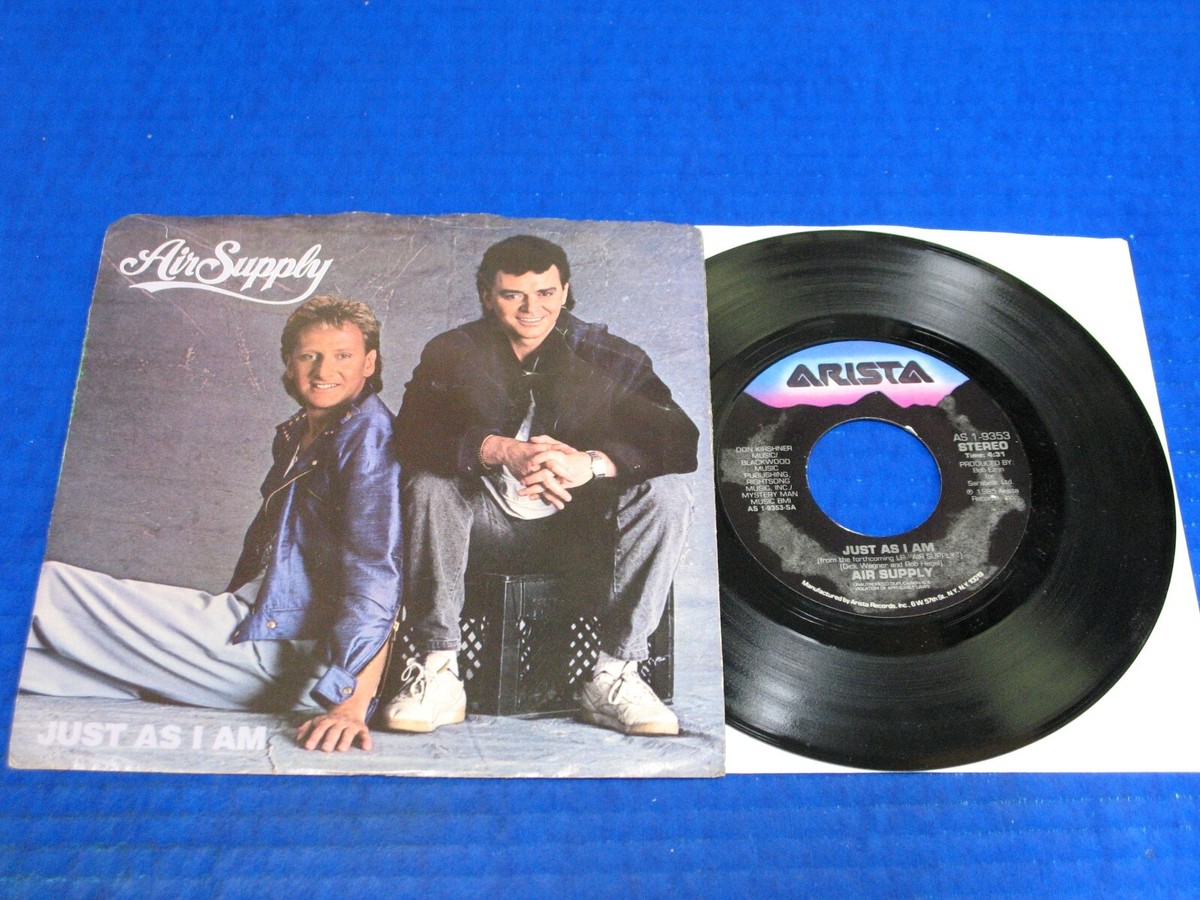 Air Supply - Just As I Am / Crazy Love - 80s Rock 45 w/Pic Sleeve Air Supply - Just As I Am / Crazy Love - 80s Rock 45 w/Pic Sleeve