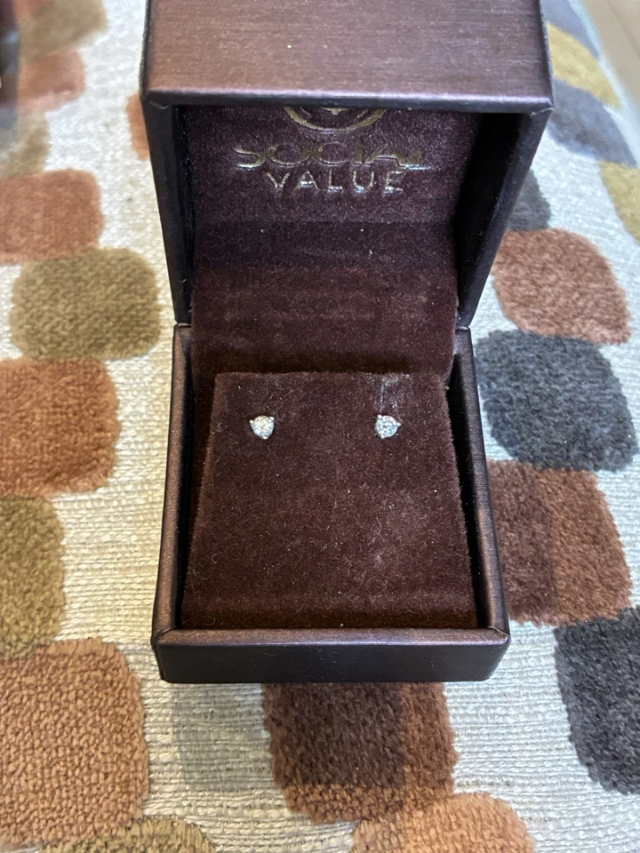 14ct White Gold Diamond Stud Earrings 3mm - Image 2 of 4